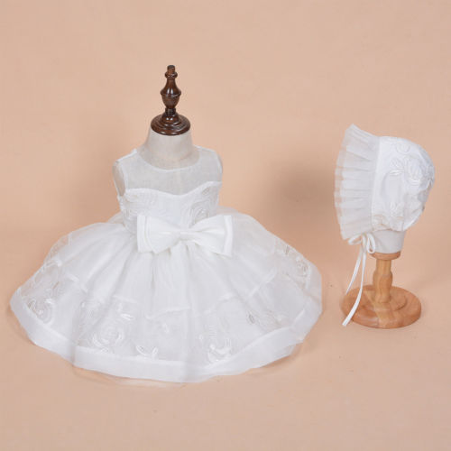 3 stk baby piger prinsessekjole kjole blonder barnedåb bryllup fødselsdag fest brudepige formelle kjoler tøj