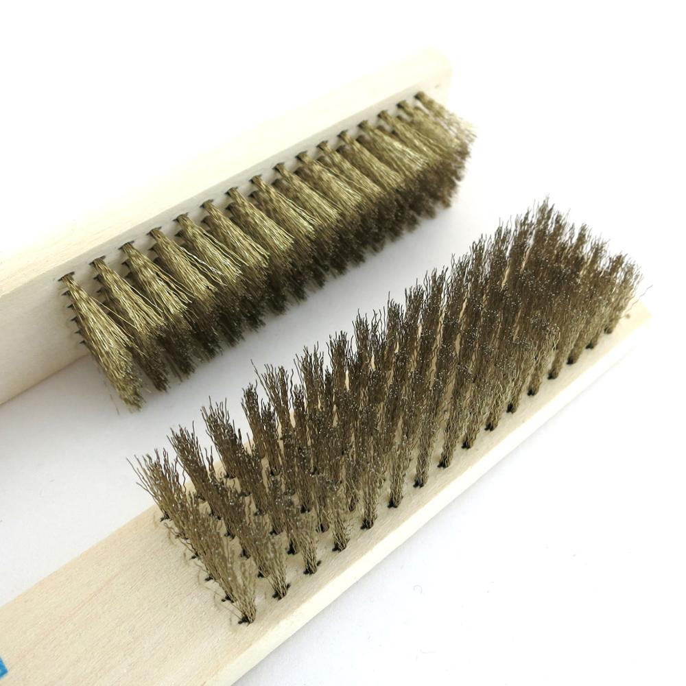 Imitation copper wire brush Polishing brush Wooden plate brush Metal brush Hair brush shoe brush Steel wire copper brush DIY