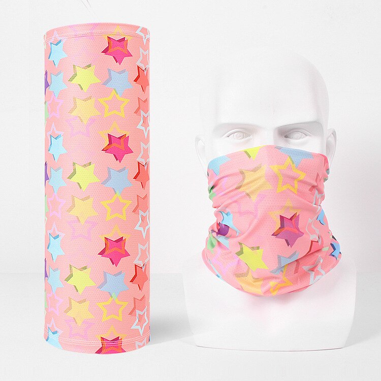 Hommes femmes foulards glace soie multifonctionnel bandana bandeau anneau cou écharpe dessins animés sans couture tubulaire magique visage: 05