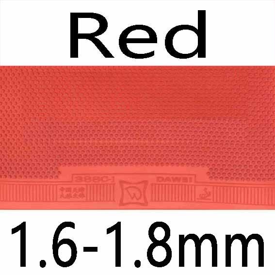 Dawei 388C-1 Buona per Dritto-Attacco Medio Pips-Out Table Tennis PingPong di Gomma Con La Spugna: Red 1.6-1.8mm