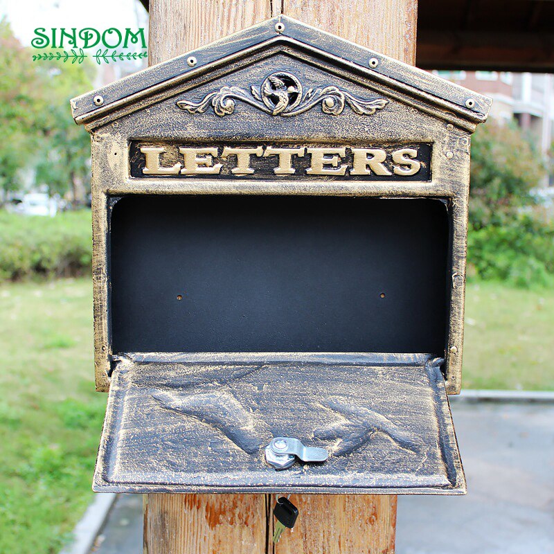 Decorative Mailbox Cast Aluminium Outdoor Mailboxes for Apartment