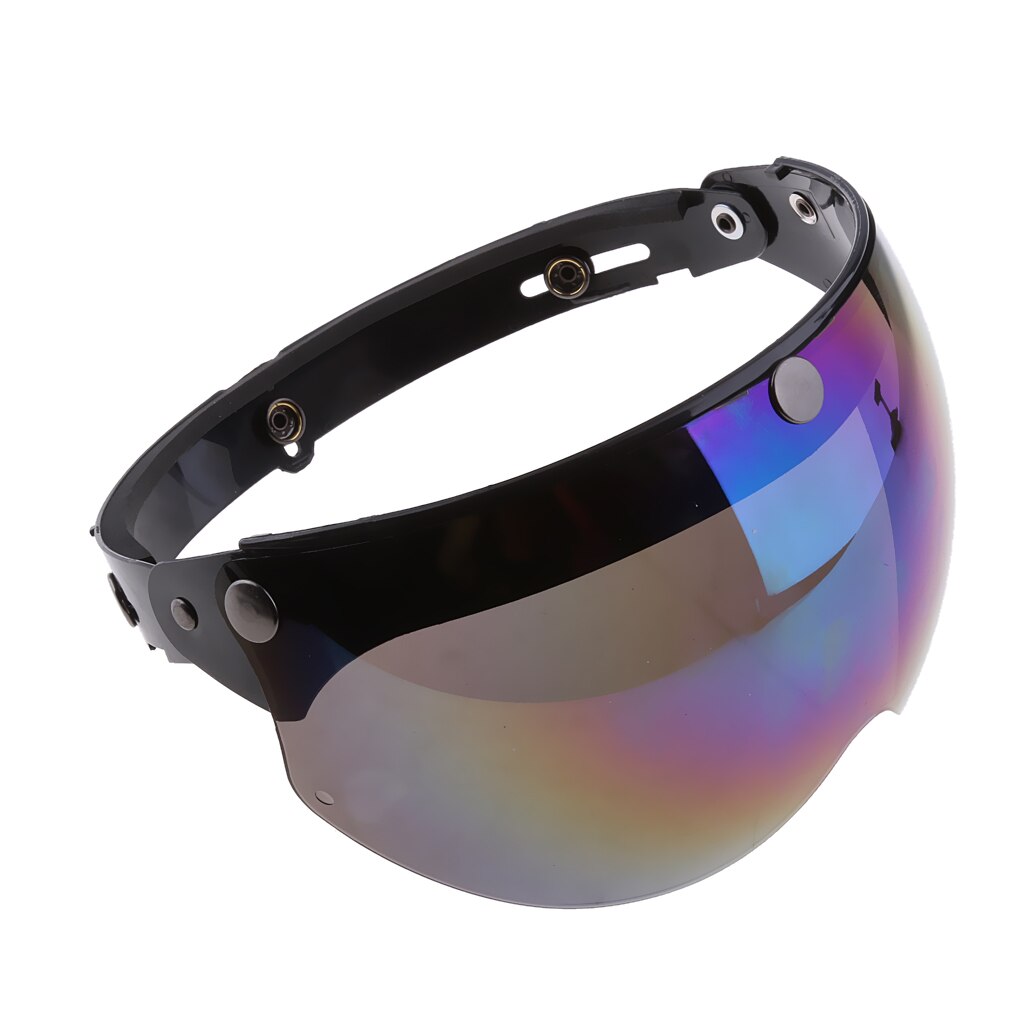 Universele 3 Snap-Knop Visor Voor 3/4 Open Gezicht Motorhelm Wind Shield Flip Up