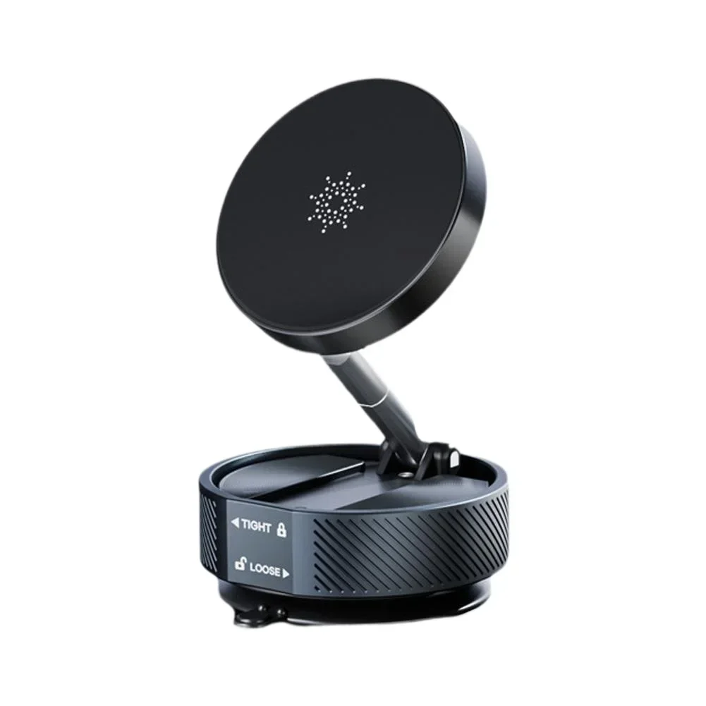 360 ° Obrotowy magnetyczny uchwyt na telefon z przyssawką próżniową Stojak na konsolę do Magsafe iPhone 16 15 14 13 12 Pro Składany stojak obrotowy: Pomarańczowy