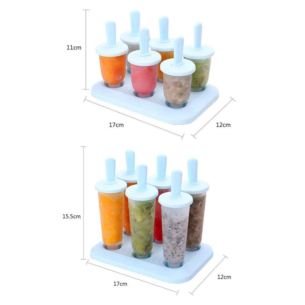 Molde redondo de 6 celdas para hacer Helados y Postres, herramienta de cocina para verano, G4S6