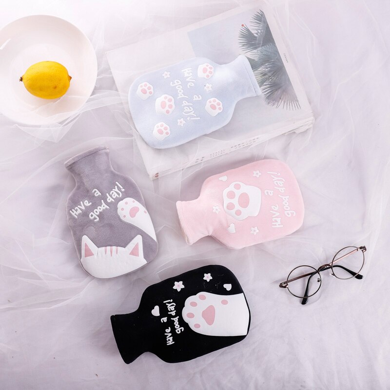 350ML Plush Water Bottle Warm Cute Cartoon Animal Hand Warmers Girls Student Pocket Warmer Rubber Water Bag Home Winter