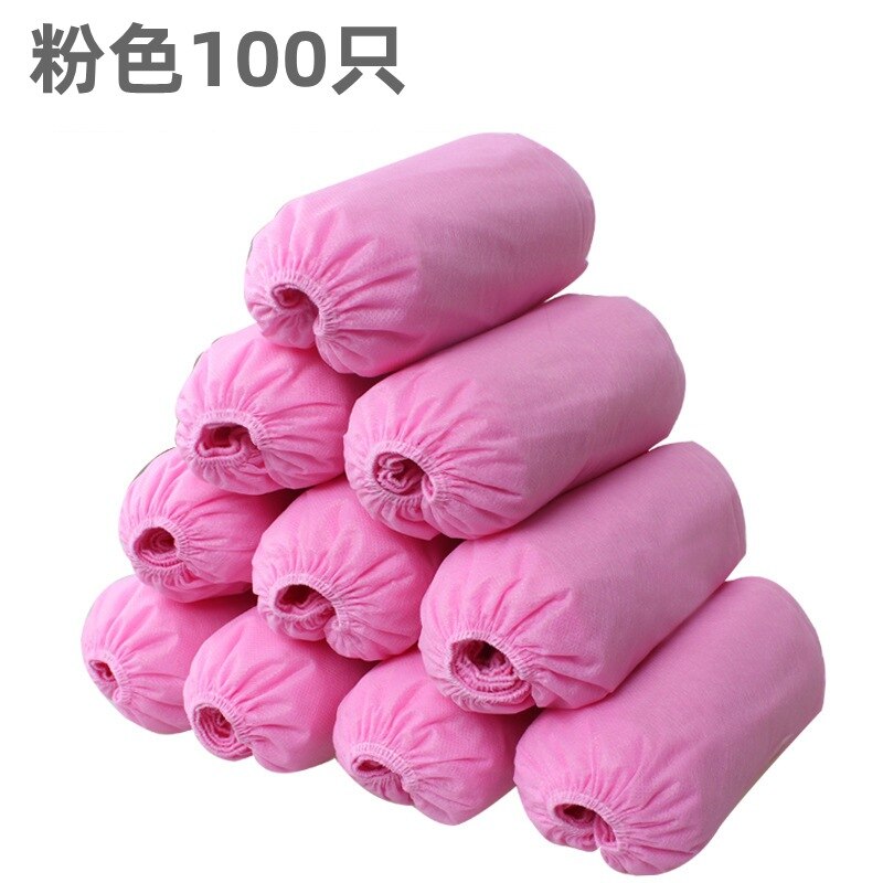 100pcs Shoe Dust Covers Disposable Non-woven Shoe Boot Covers Slip-resistant Rubber Rain Boot Overshoes Covers