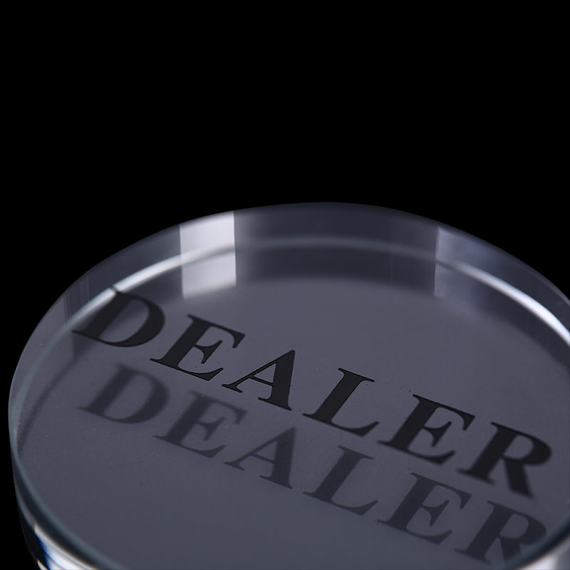 1pc 58mm -diameter akryl-knap-pressende pokerkort beskytter poker-dealer-knap-pokerchips