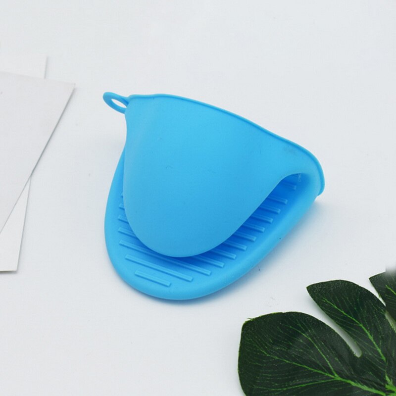 Cuisine cuisson Gel de silice isolation thermique pince Anti échaudage gants antidérapants ménage bol four four à micro-ondes outils pratiques: 1Pcs x 33g Blue