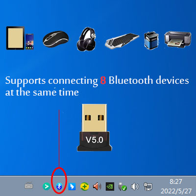 Usb bluetooth 5.0 adapter sender bluetooth modtager lyd bluetooth dongle trådløs usb adapter til computer pc bærbar computer