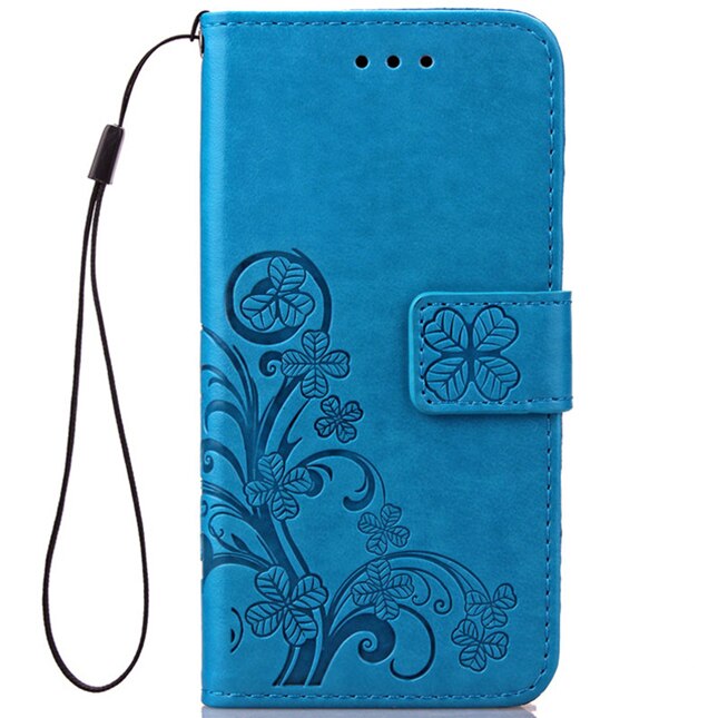 Cover Huawei Y5 II Case Silicone Leather Flip Wallet Case For Huawei Y5 II / Y5 2 Cover Huawei Honor 5A LYO-L21 CUN L21 U29 Case: W-Blue