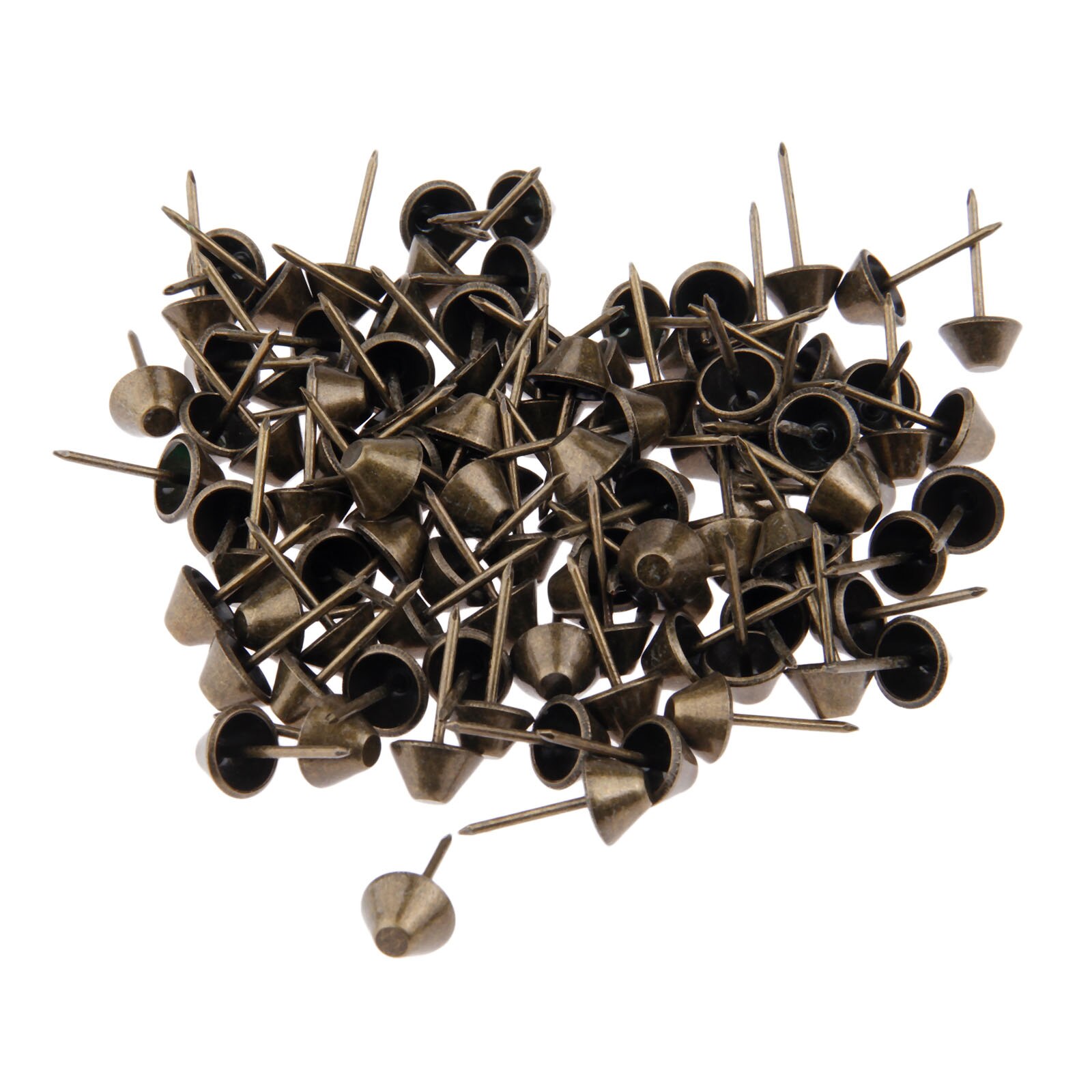 Tachuela decorativa con pasador para muebles, caja de madera de 11x17mm para tapicería de Bronce Antiguo, joyas para uñas, muebles, puertas de sofá, 50 Uds.