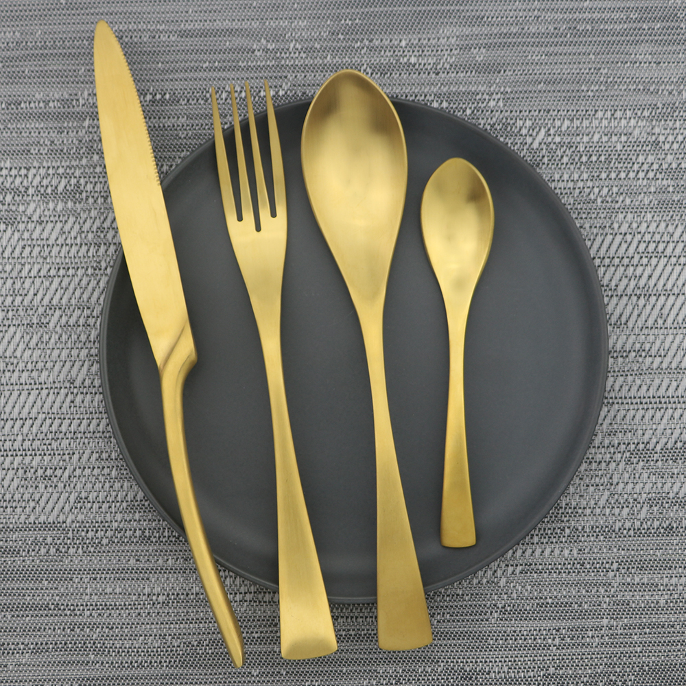 4 stuks Gold Bestek Set 304 Rvs Metalen Bestek Set Mes Vork Lepel Servies Set Herbruikbare Keuken Servies Set