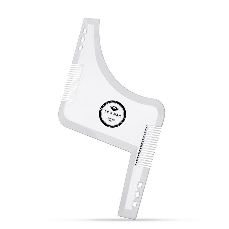 Multifunction Men Beard Shaping Styling Template Comb Black Transparent Men's Beards Combs Beauty Tool For Hair Beard: 02