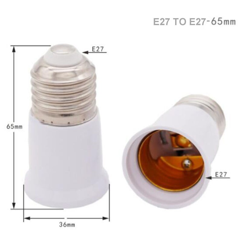 2 Stuks 65Mm 95Mm Lamp Adapter E27 Om E27 Extender Led Lamp Licht Base Socket Extension Converter Connector cfl Lamp Adapter