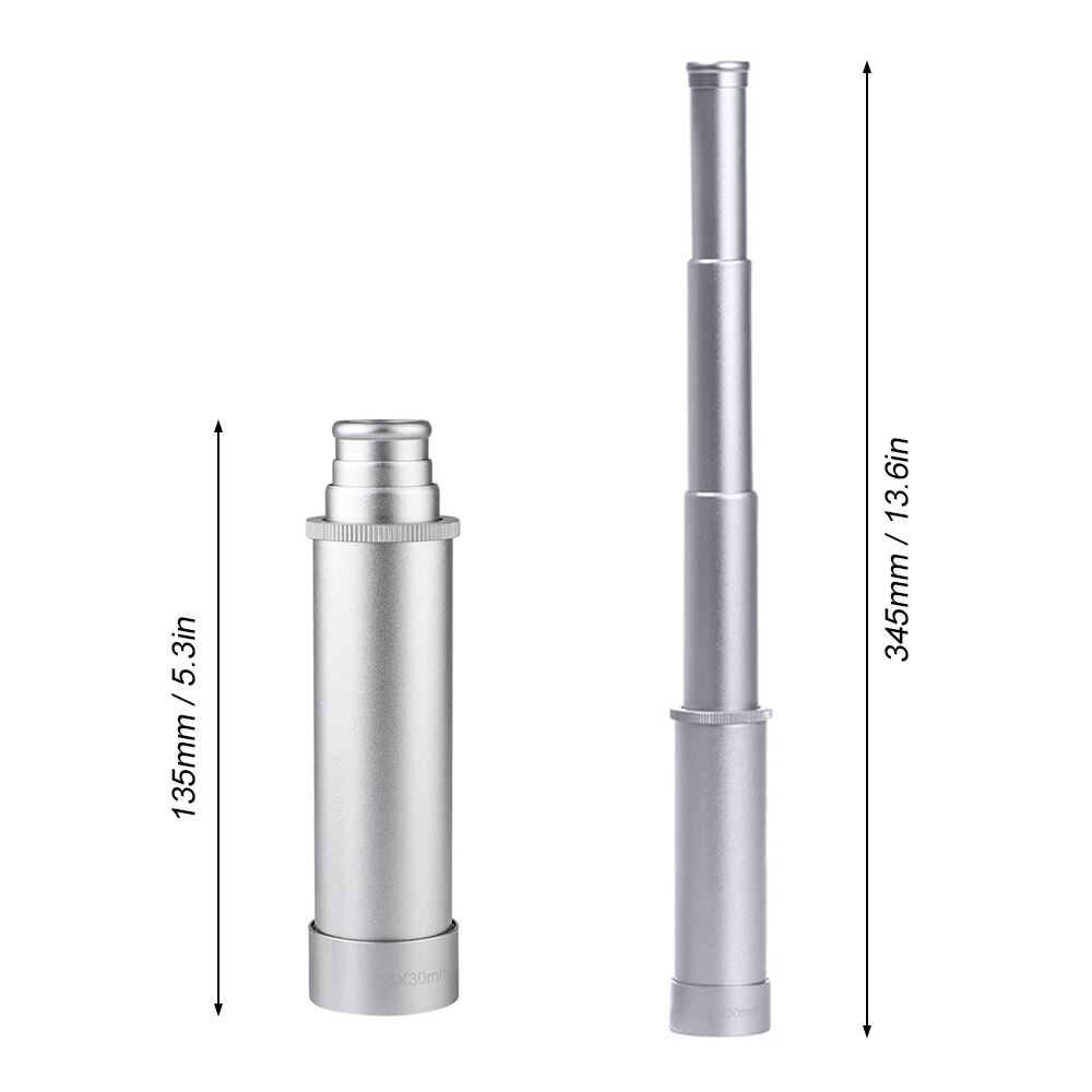 25X40 Pocket Zoomable Monoculaire Piraat Telescoop Draagbare Inklapbare Handheld Vintage Monoculaire Telescoop