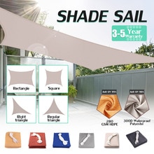 3x4x5m 280GSM HDPE Triangolo Tendalino Ombra Vela Sole All'aperto Impermeabile Tenda Da Sole A Vela Giardino patio Piscina di Campeggio di Picnic Tenda