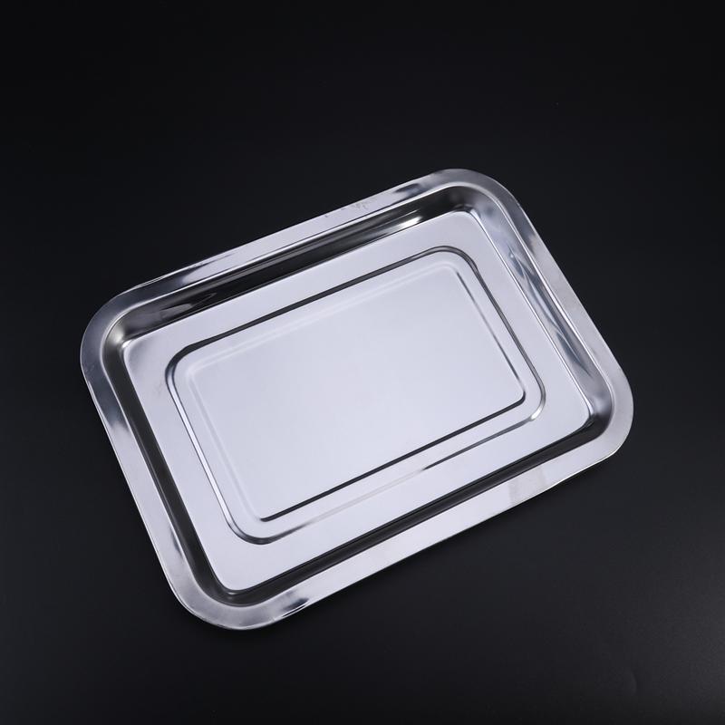 Stainless Steel Grill Plate Resuable Dish Drying Tray Dish Washer Grill Pan Kitchen Tableware