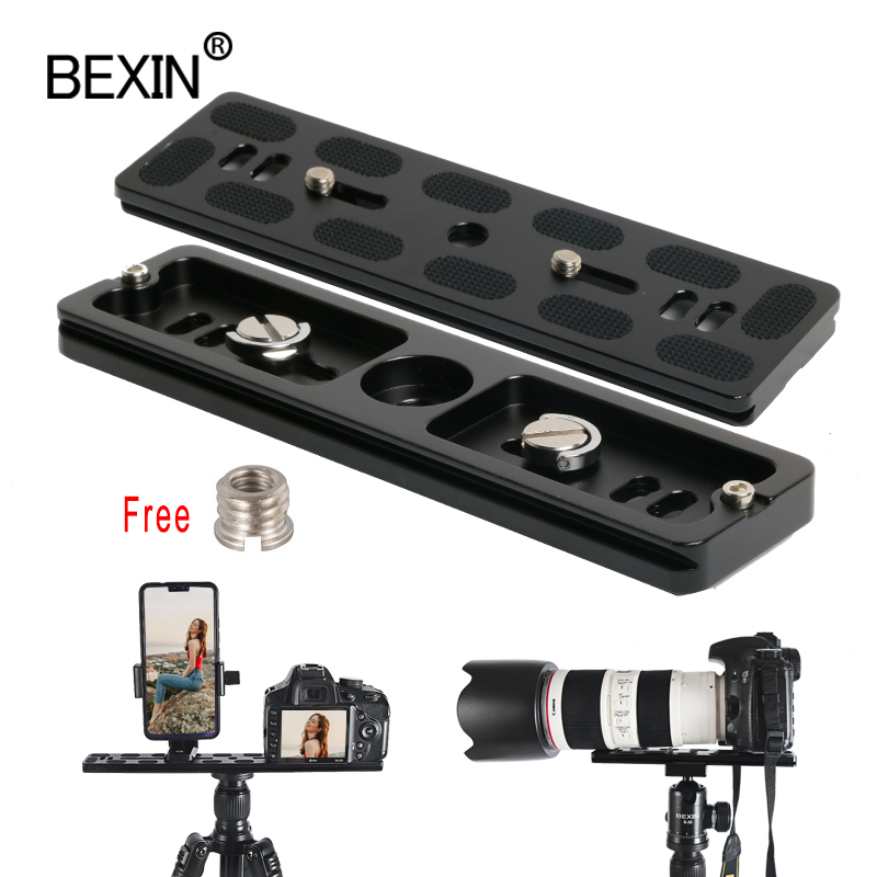 BEXIN long Camera tripod quick release plate quick shot clip bracket camera mount plate for dslr camera tripod with 1/4 screw