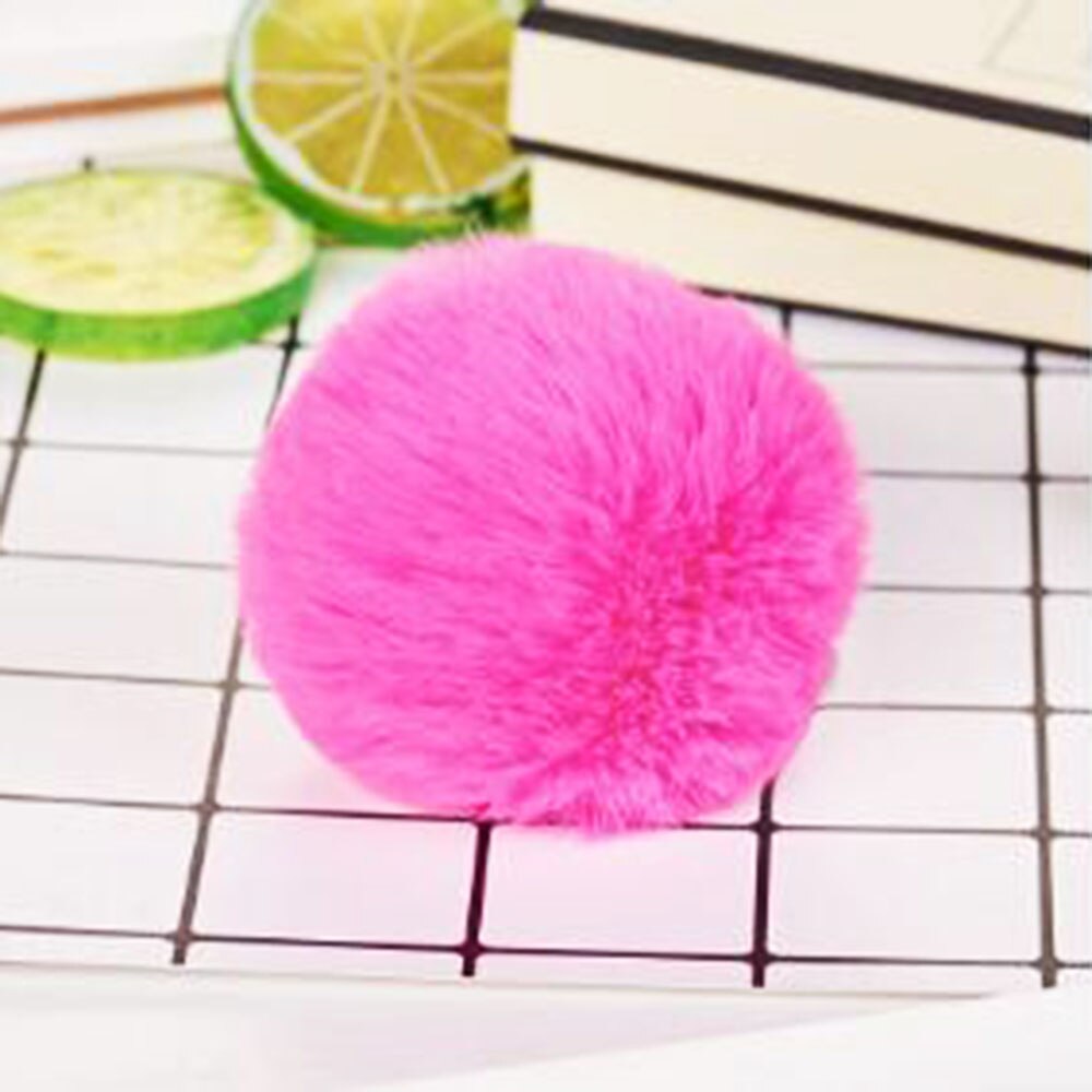 1Pc 8cm gros pompon moelleux en peluche tissu artisanat bricolage doux pon pom pon poms balle furball décor à la maison couture fournitures Craf fleurs boule: rose red