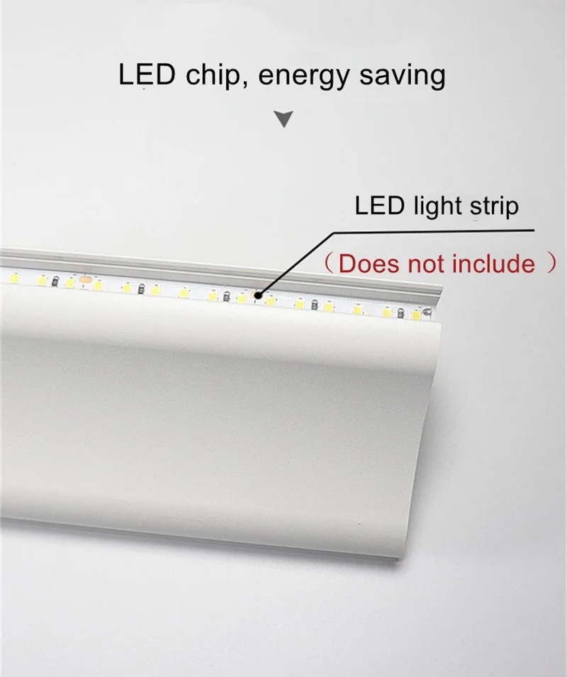 Ceiling Led Aluminum Profile Surface Mounted Wall Top Corner Decoration Indoor Atmosphere Lighting Linear Hard Bar Light Lamps