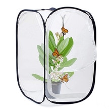 Insekten und Schmetterling Lebensraum Käfig Terrarium Pop-up 23,6 Zoll Groß (Weiß + Schwarz): Default Title