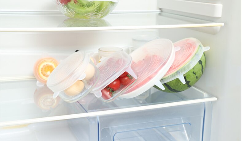 Silikoni raikkaan säilyttävä kansi elastinen venyvä tiiviste läpinäkyvä peitelevy jatkettava en silikoni alimentaire