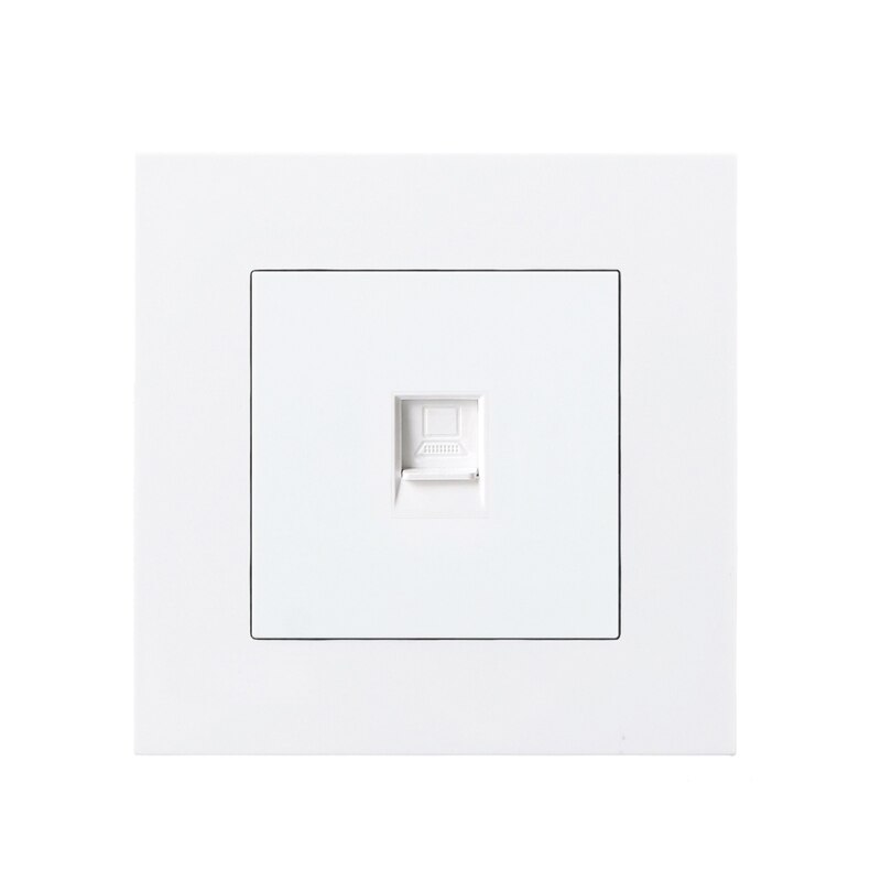 Atlectric PC Plastic Panel Internet TV Socket Rj45 Met TV Socket Dual Rj45 Poort Data Socket Outlet Plug 86mm * 86mm power outlet stopcontact: Rj45 Outlet
