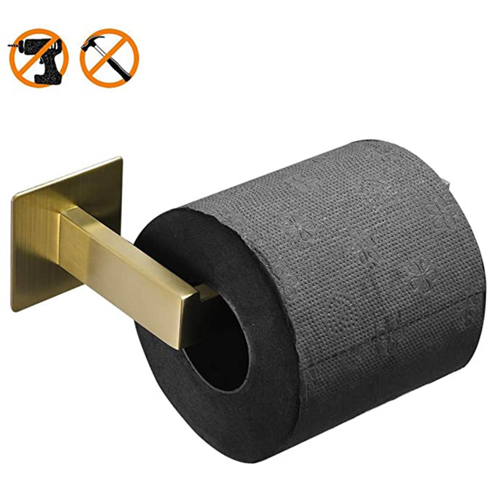 Moderne Toiletrolhouder Zonder Boren Zelfklevende Wc Rolhouder Bad Muur Rvs Geborsteld Toiletrolhouder Tool