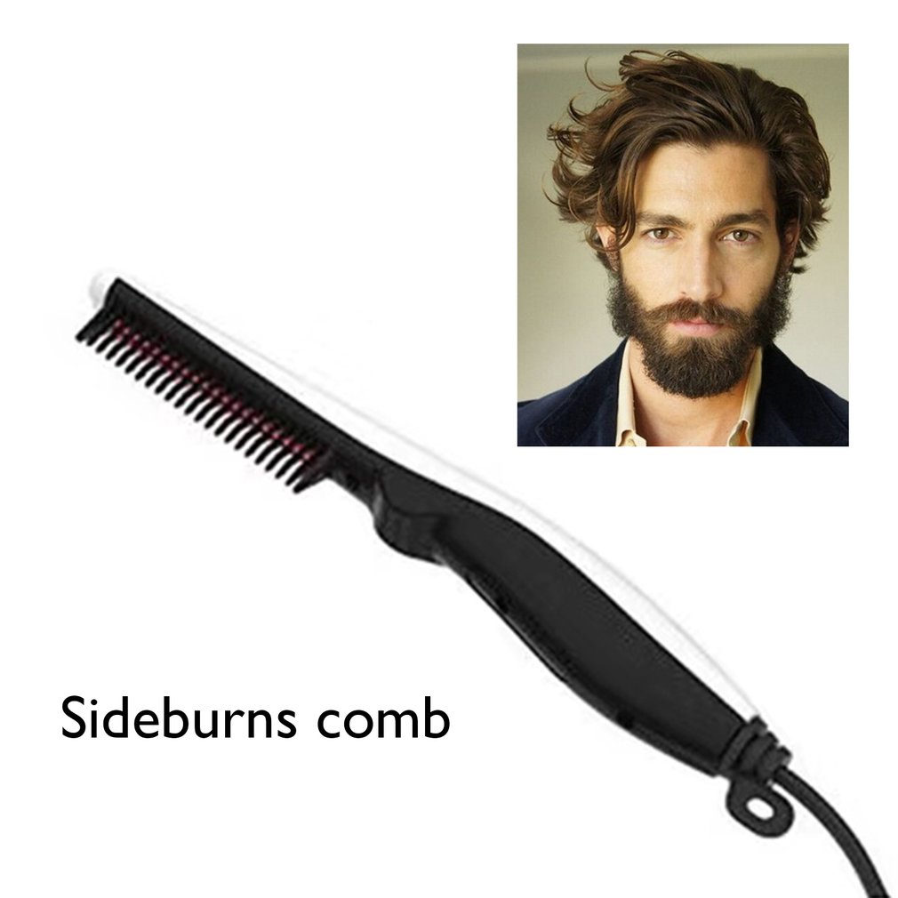 Styler V2 Männer Elektrische Curler Bart Ecke Bart Kamm Multifunktionale Gerade Haar Kamm Professionelle