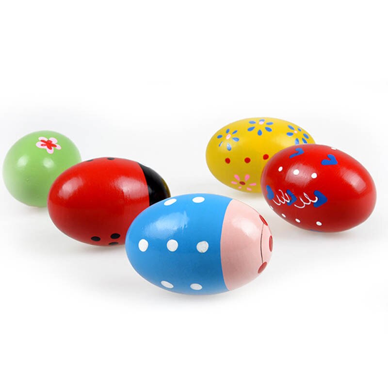 1 PC Bunte Kinder Holz Maracas Ball Rassel Spielzeug Sand Hammer Rassel Lernen Musical Instrument Percussion Rattle Shaker für Bab