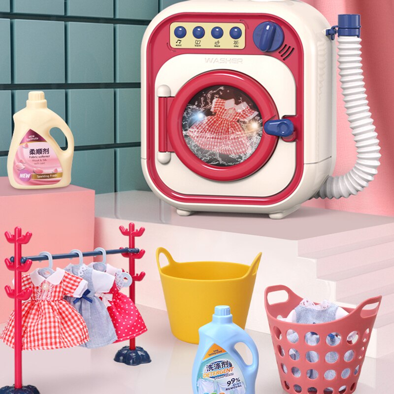 I bambini fingono di giocare a casa Set di giocattoli finta pulizia della casa simulazione lavatrice elettrodomestici lavori domestici Design giocattoli per bambini regalo