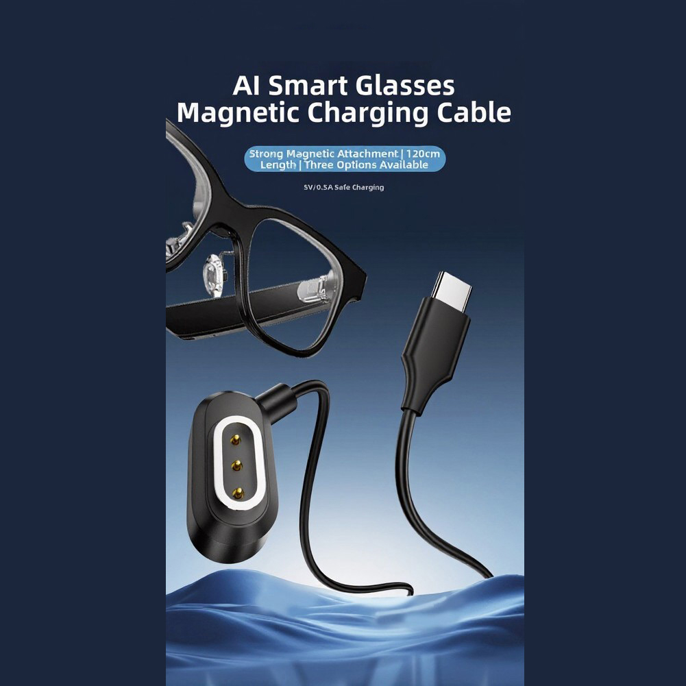 Magnetisches Ladekabel für Rokid für AI-Brillen, USB C, zuverlässiges, schnelles Ladegerät, Ersatzzubehör für intelligente Brillen
