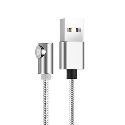 1m 2m cabo magnético micro usb tipo c carregador para telefones android carregamento rápido ímã cabo de fio de carga para iphone11 pro xs max: Only 1M Cable Silver