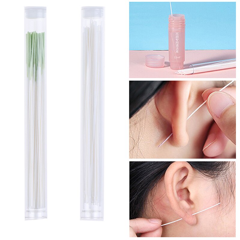 Ligne de nettoyage de trous d'oreilles, Piercing, soins après-perçage, stérilisation, boucles d'oreilles jetables, nettoyeur de trous, désinfection, fils d'oreilles, 60 pièces
