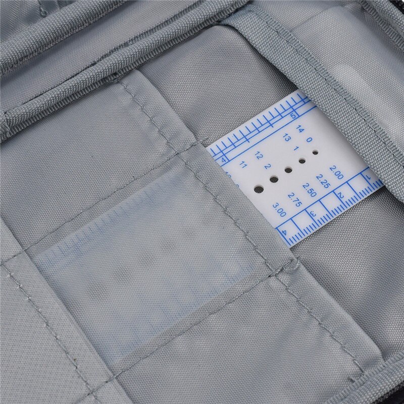 Empty Pouch Storage Bag For Crochet Hook And Knitting Needles Scissors Ruler Big Capacity Organizer Storage Bag For Sewing Tools
