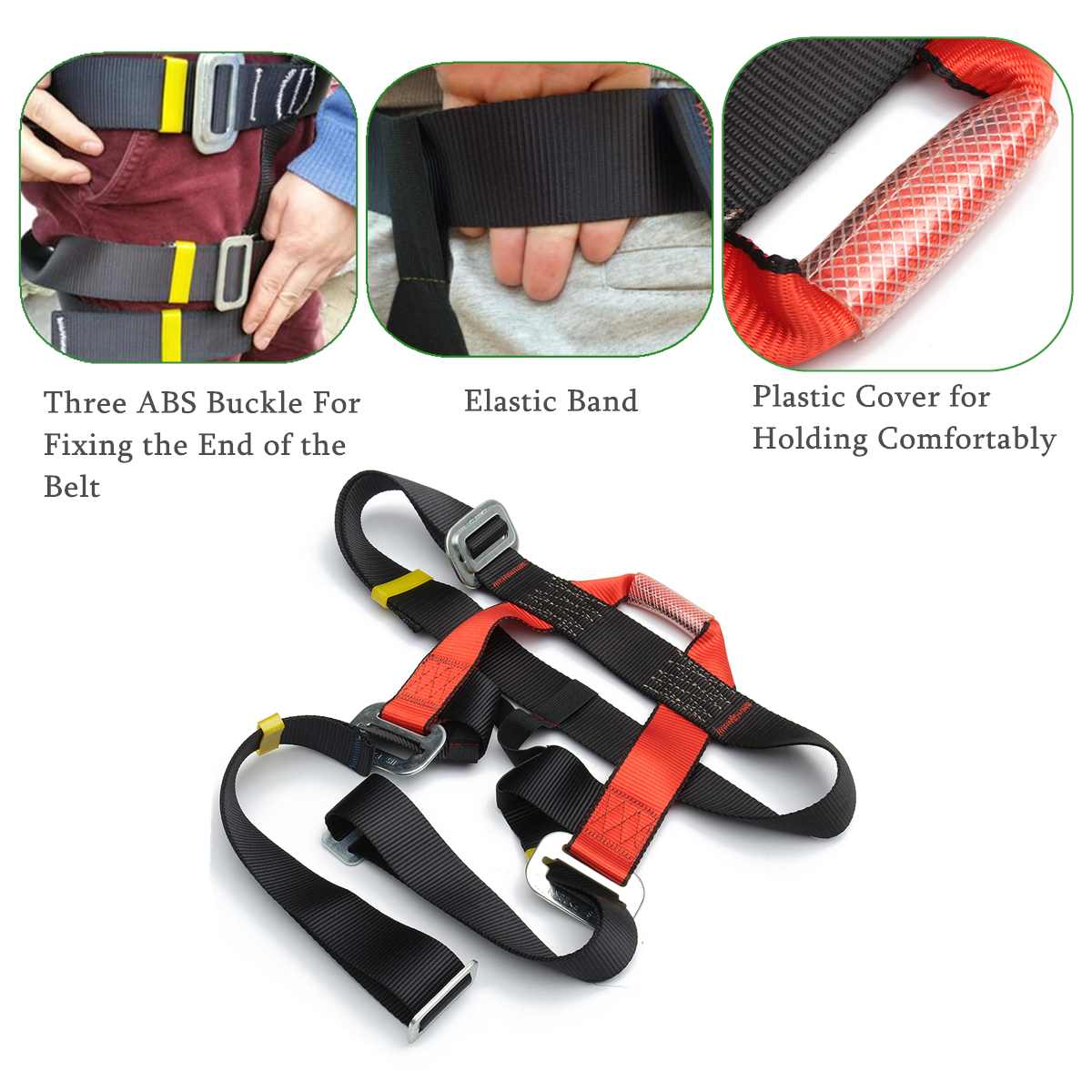 Climbing Safety Belt Outdoor Mountain Rock Climbing Rappelling Harness Bust Belt Rescue Safety Seat Sitting Strap Outdoor Tool