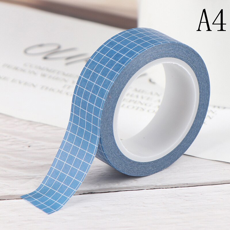 Grid Washi Tape Japanse Papier Diy Planner Masking Tape Plakband Stickers Briefpapier Tapes Decoratieve Kleurrijke: A4