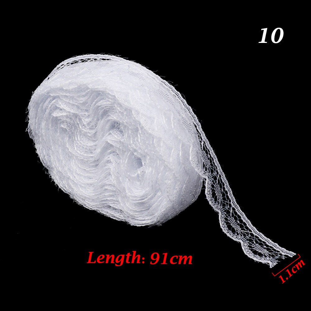 Color Lace Fabric for Decor Dolls Clothes Socks Pleated Elastic Lace Ribbon Material DIY Toy Doll Sew Clothing Collar Dress Trim: 10