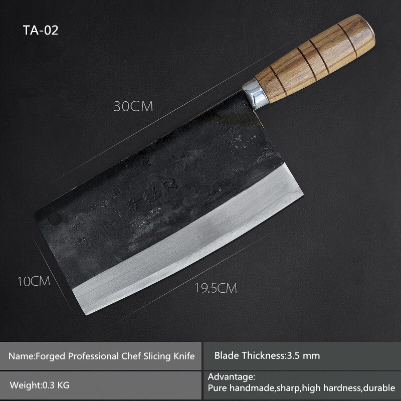 Deng knivar handgjorda kockkniv kök skiva kött grönsak multifunktionella knivar smidda knivar: Ta02