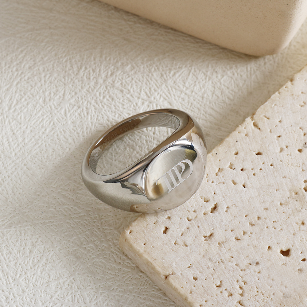 Anillos con letras grabadas JINHUI TTPD para mujer, anillo de Metal de acero inoxidable con poetas tortuadas, joyería de resistente al agua