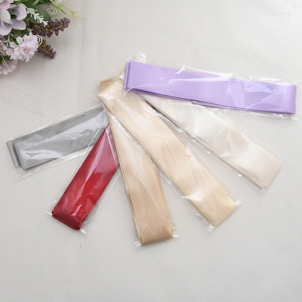 4CM Wedding Belts Accessories Girl Party Prom Decoration With Satin Ribbons and Thin Ribbon 4CM Width 100%