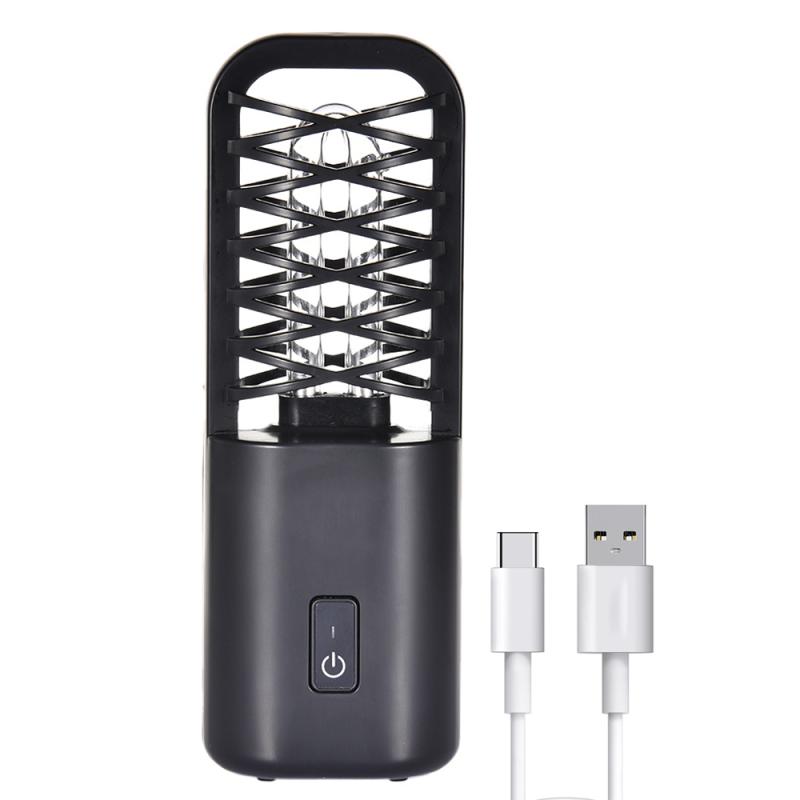2.5W 800mA USB Ultraviolet LED Portable Handheld Bulb UV Light LED Portable Handheld Bulb Disinfection Lamp UVC Sterilize: black