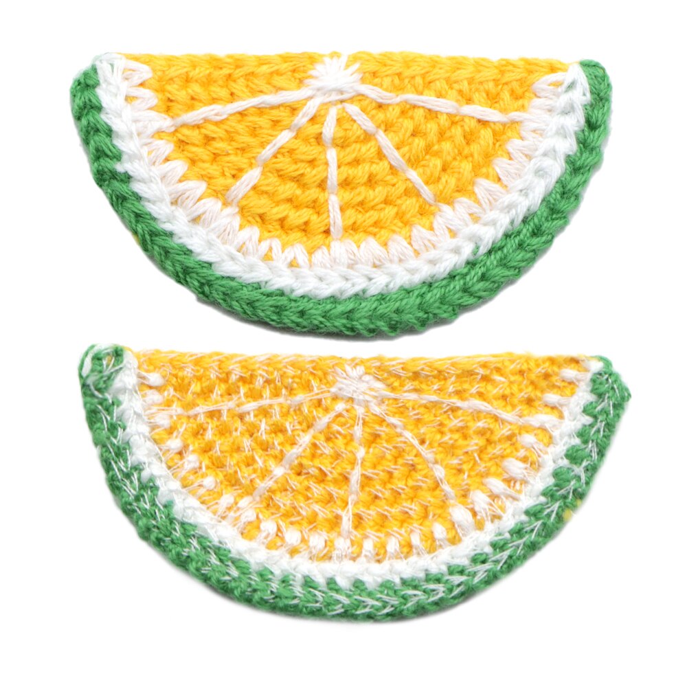 10pcs Handmade Woolen Yarn Crochet Knitted Carrot applique Patchwork DIY needlework sewing accessories Cloth patch,10Yc12529