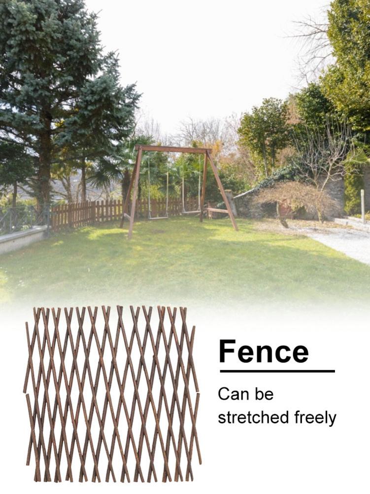 Retractable Wooden Trellis Fence Garden Expandable Privacy Fence Vines Plant Climbing Frame Home Yard Decoration