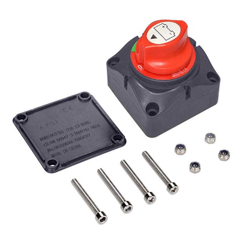 Car Battery Selector Rotary Switch Auto Battery 12V-60V RV Marine Boat Battery Power Cut Off Kill Switch Auto Replacement Parts