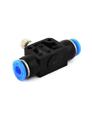 Push in to Connect Inline Air Fitting Pneumatic Speed Flow Control Valve 4 mm OD