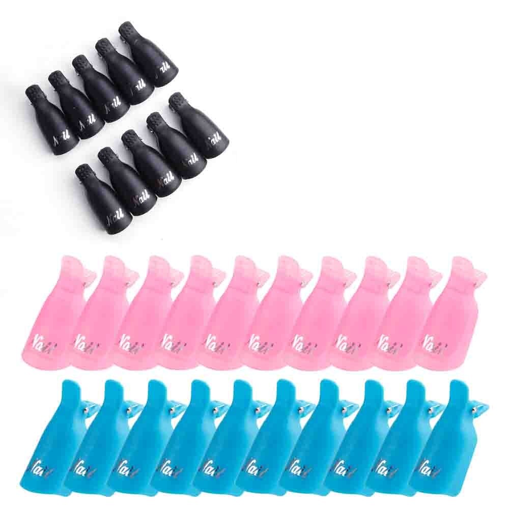 10PCS Plastic Nail Polish Remover Clip Gel Remover Wraps Nail Art Soak Off Cap Nail Degreaser Cleaner Tips For Fingers Tools