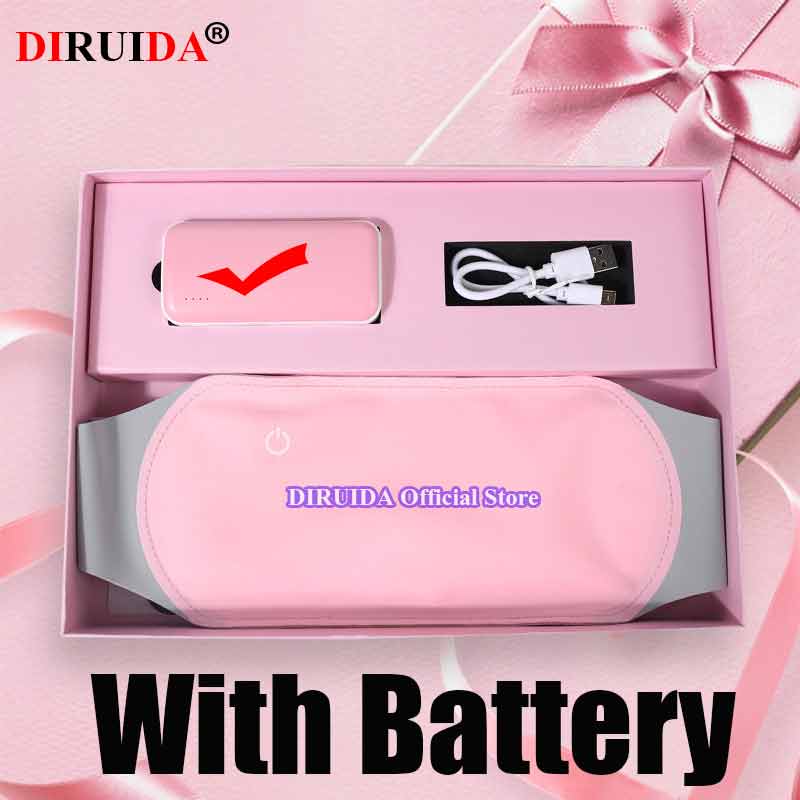Originele Vrouwen Periode Pijn Massager Apparaat Dysmenorroe Pijn Menstruatie Pijnstillende Pijn Baarmoeder Koud Verwarming Riem Mat: Gift Box Pack