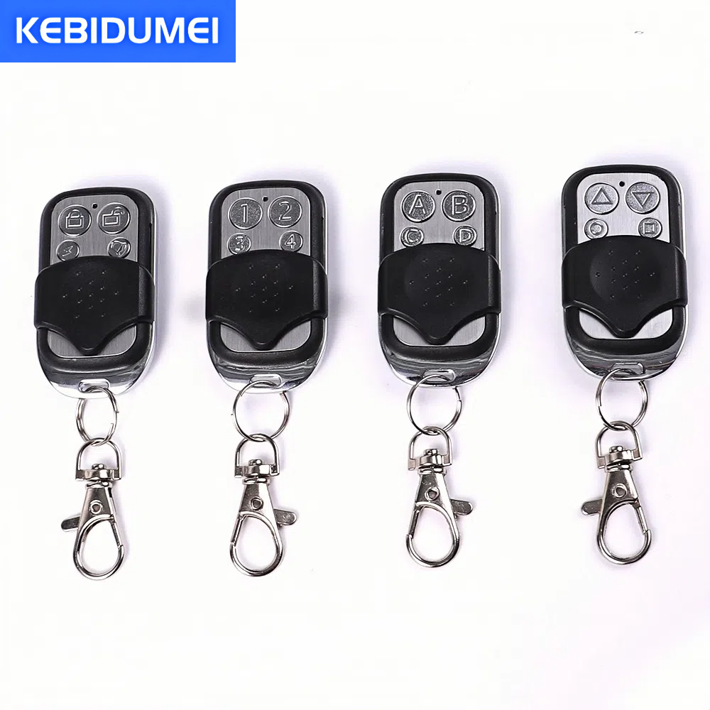 1PC Duplicate Garage Door Remote Control 433MHZ Electric Garage Door Key RF Wireless Duplicate Remote Control Metal 4 Button