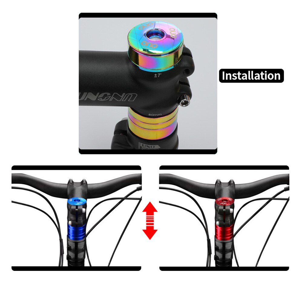 Mtb Fiets Stuurpen Top Cap Headset Cover Spacers Kit Fietsen Voorvork Ring Spacer Bike Vervanging Onderdelen Fittings